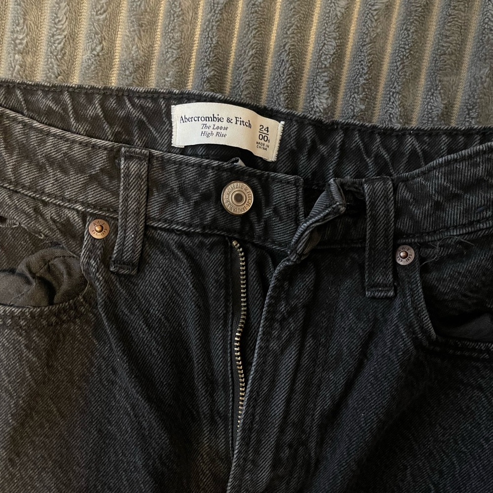 Abercrombie & Fitch Charcoal High Rise Jeans